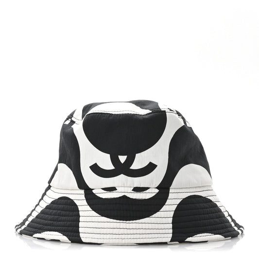 Amelia Cotton CC Bucket Hat Black White