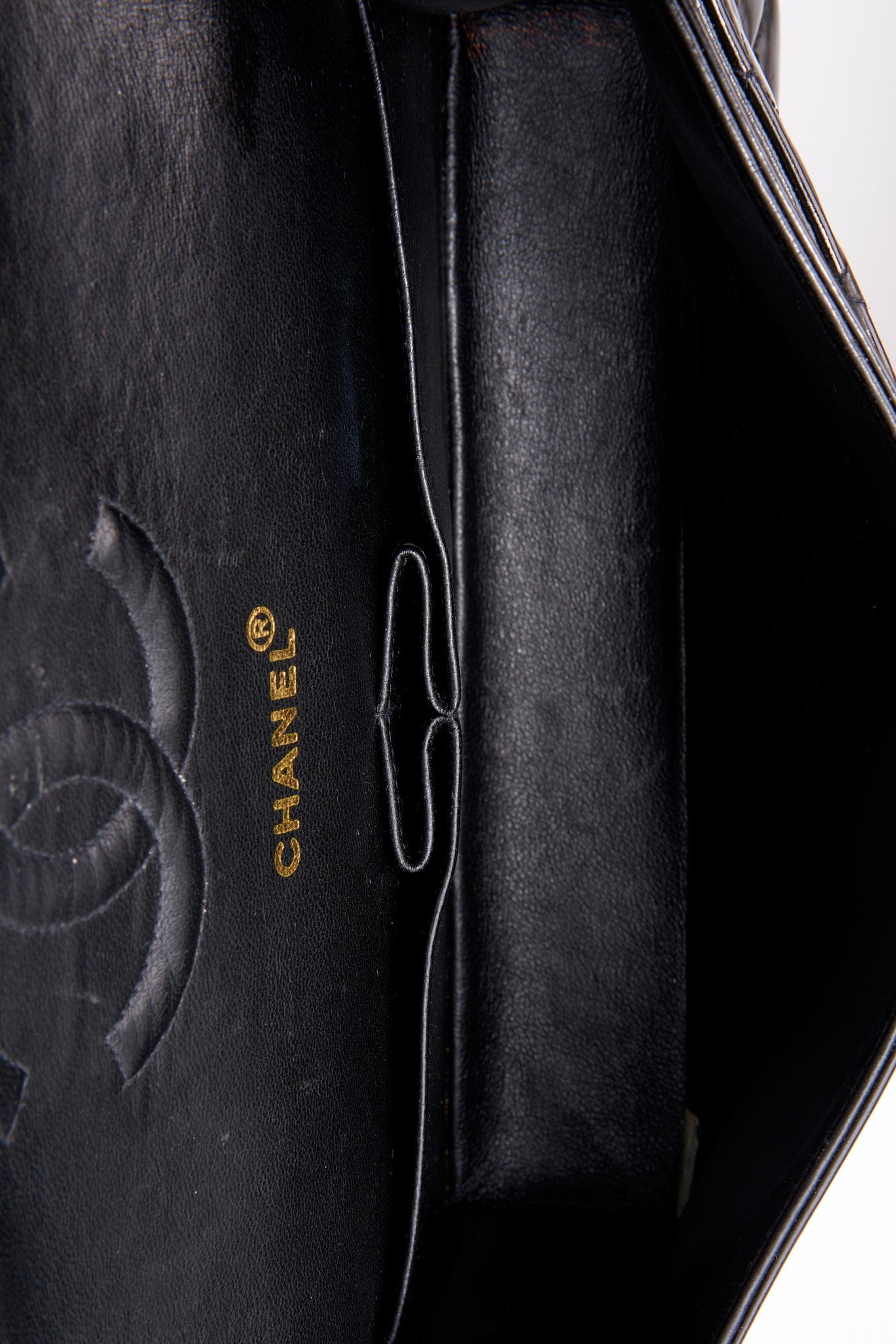 Chanel Classic Double Flap Bag Medium Black Patent Leather With 24K Gold Plated Hardware