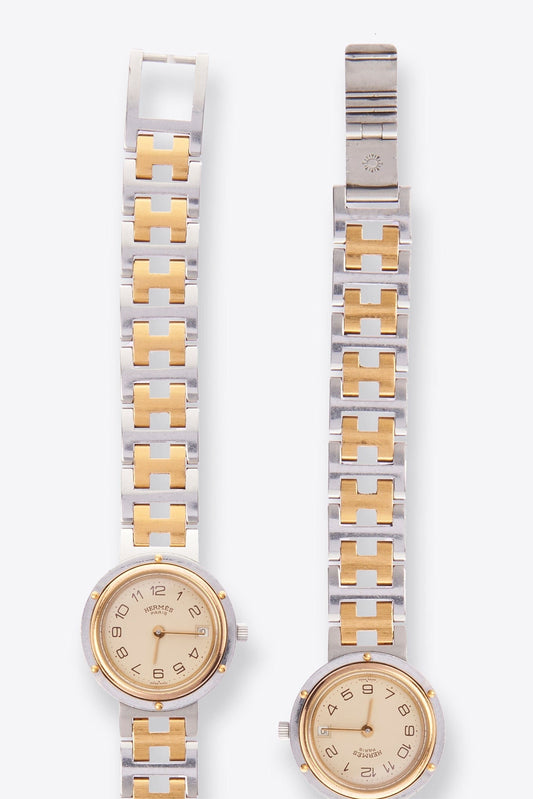 Hermès Clipper Gold and Silver Plated Watch