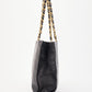Chanel Black Leather Tote Bag with Chunky Gold Hardware