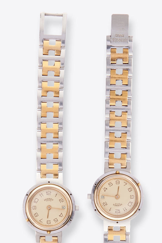 Hermès Clipper Gold and Silver Plated Watch