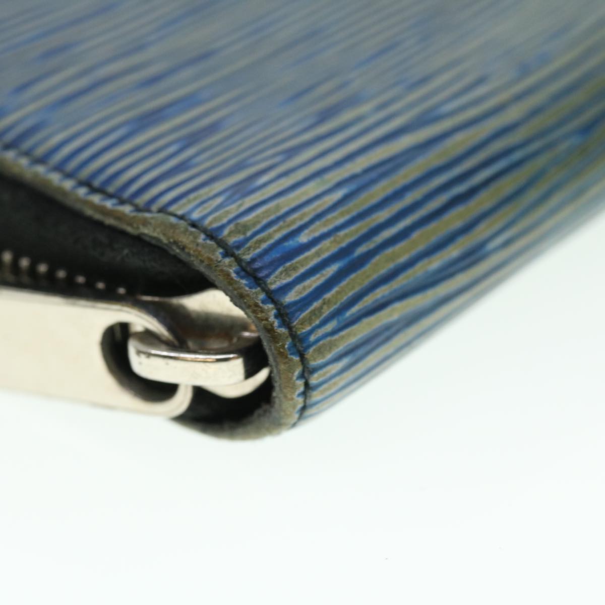 LOUIS VUITTON Epi Denim Zippy Wallet Long Wallet Blue M61862 LV Auth 51251