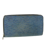 LOUIS VUITTON Epi Denim Zippy Wallet Long Wallet Blue M61862 LV Auth 51251