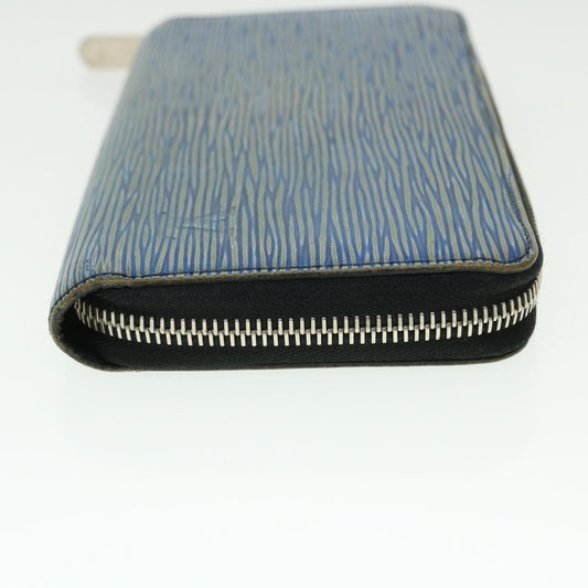 LOUIS VUITTON Epi Denim Zippy Wallet Long Wallet Blue M61862 LV Auth 51251