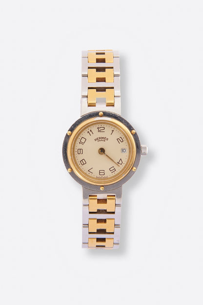 Hermès Clipper Gold and Silver Plated Watch