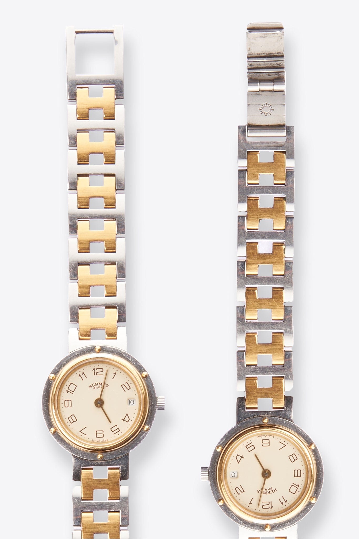 Hermès Clipper Gold and Silver Plated Watch