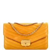 CHANEL Gabrielle Flap Bag Chevron Leather Medium