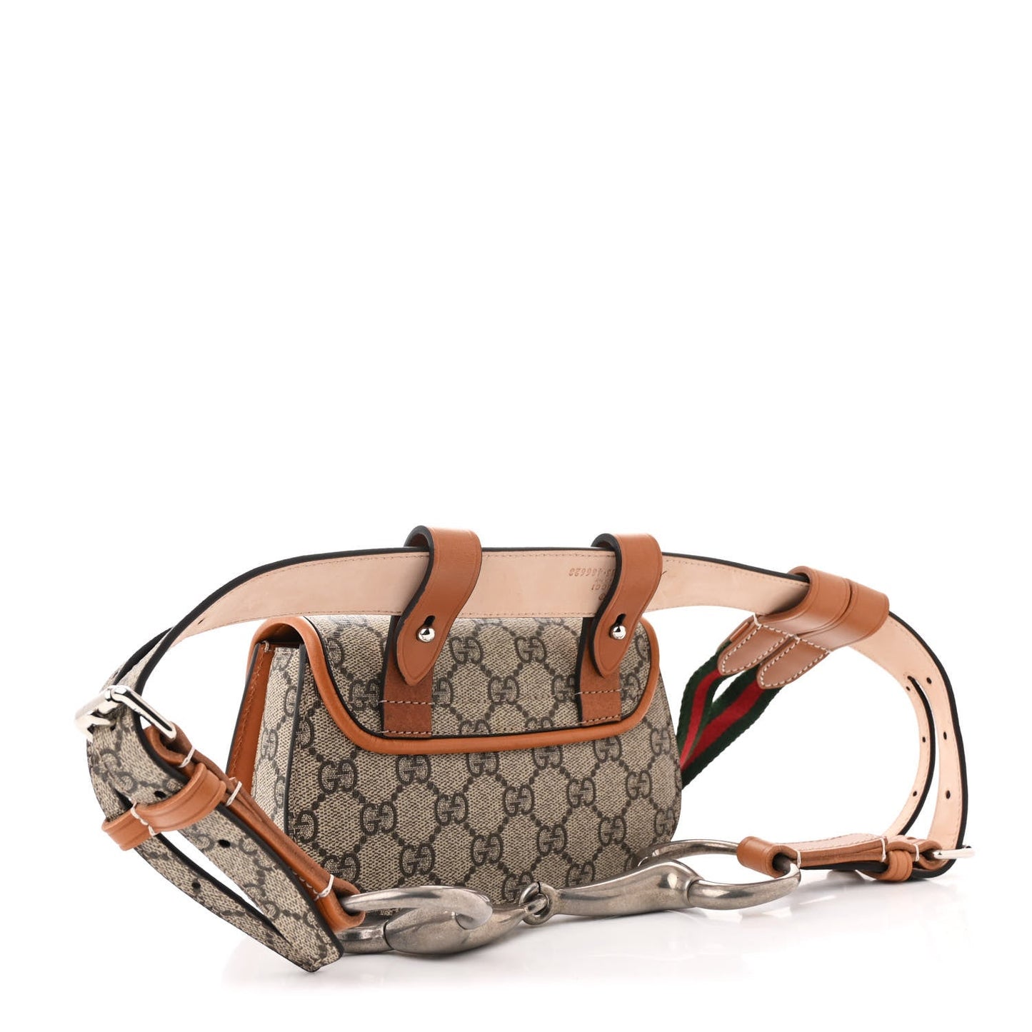 Amelia GG Supreme Monogram Web Bamboo Mini 1947 Belt Bag 85 34  Beige