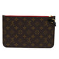Louis Vuitton Neverfull Pouch  Canvas Clutch Bag
