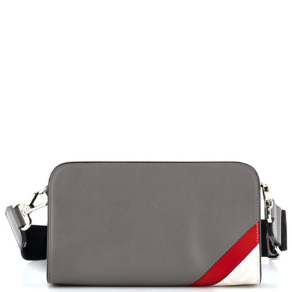 Clutch with Strap Zucca Coated Canvas and Leather