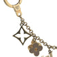 Louis Vuitton Brass Enamel Fleur De Monogram Bag Charm Chain Gold