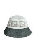 Fendi Grey FF Woven Bucket Hat