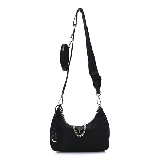 Prada Nylon Re-Edition 2005 Shoulder Bag Black