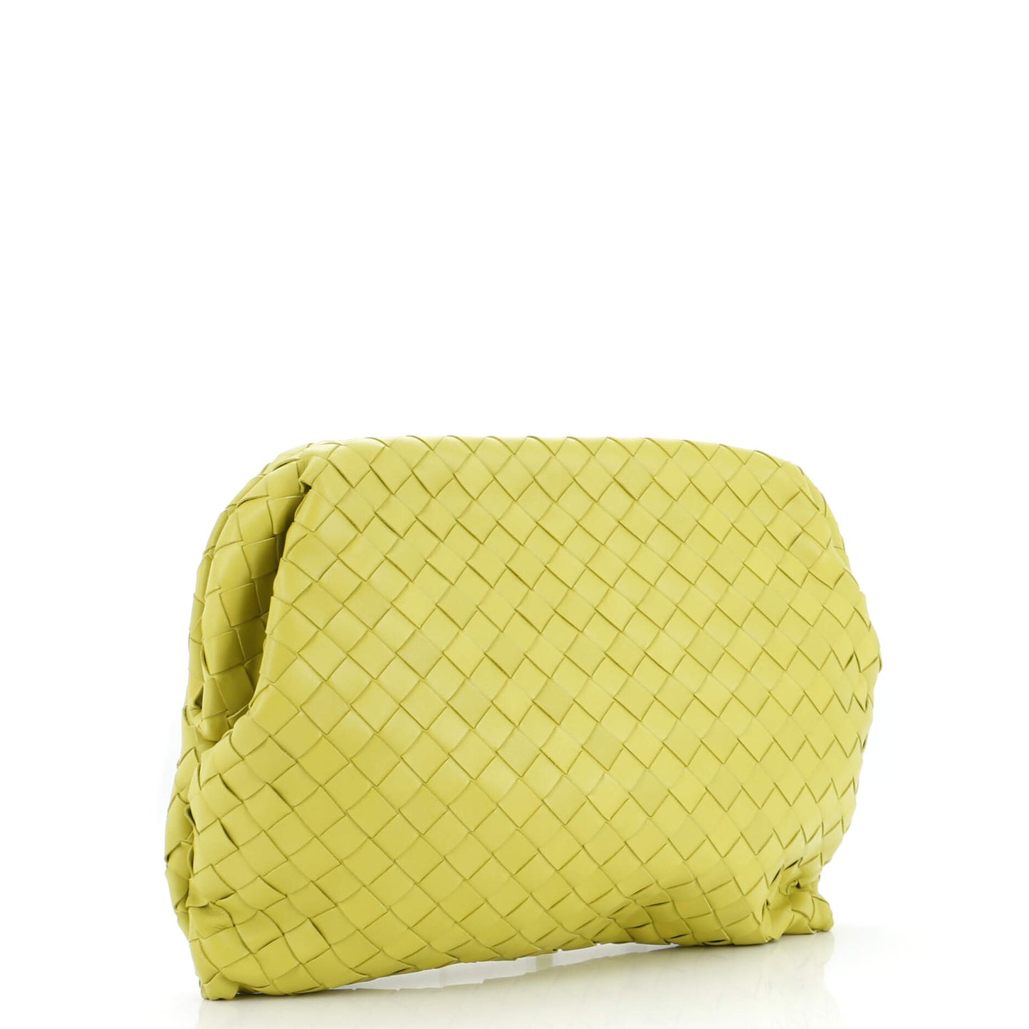 Frame Clutch Intrecciato Leather Large