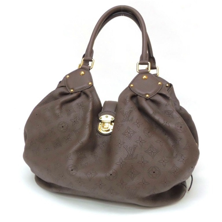 Louis Vuitton Shoulder Bag Mahina L Monogram Glyperl Brown