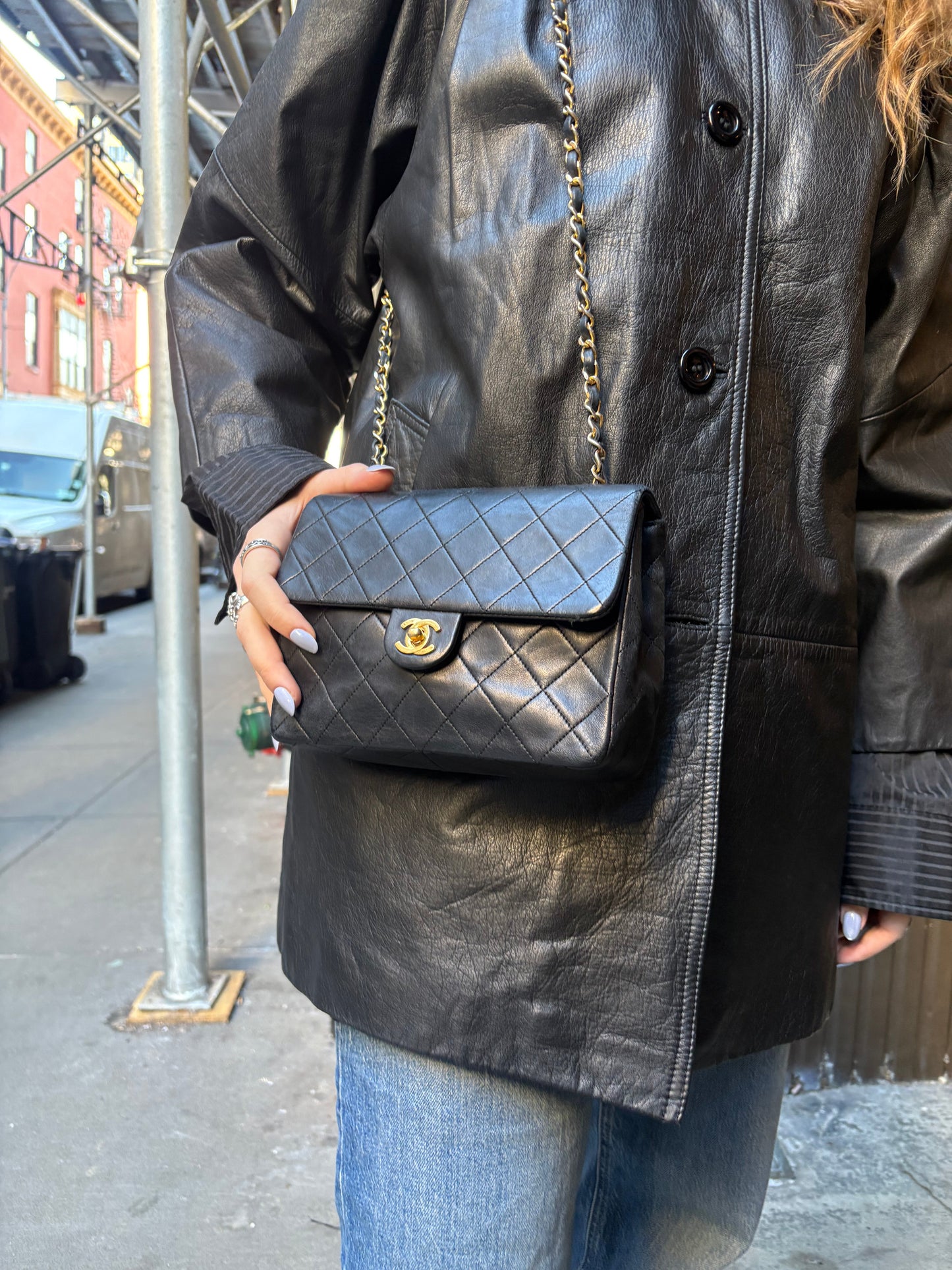 Chanel 1989 Quilted Leather Small Flap Bag