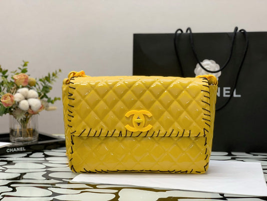 CHL - Vinyl Classic Yellow Shoulder bag For Women 29cm/11.5in