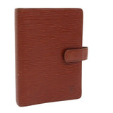 LOUIS VUITTON Epi Agenda MM Day Planner Cover Brown R20043 LV Auth 54212