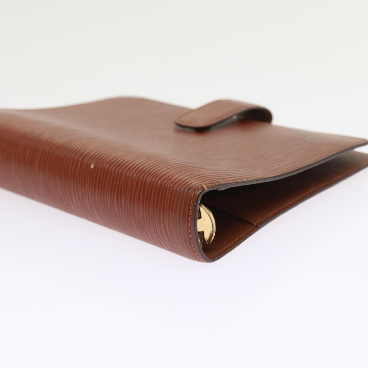 LOUIS VUITTON Epi Agenda MM Day Planner Cover Brown R20043 LV Auth 54212