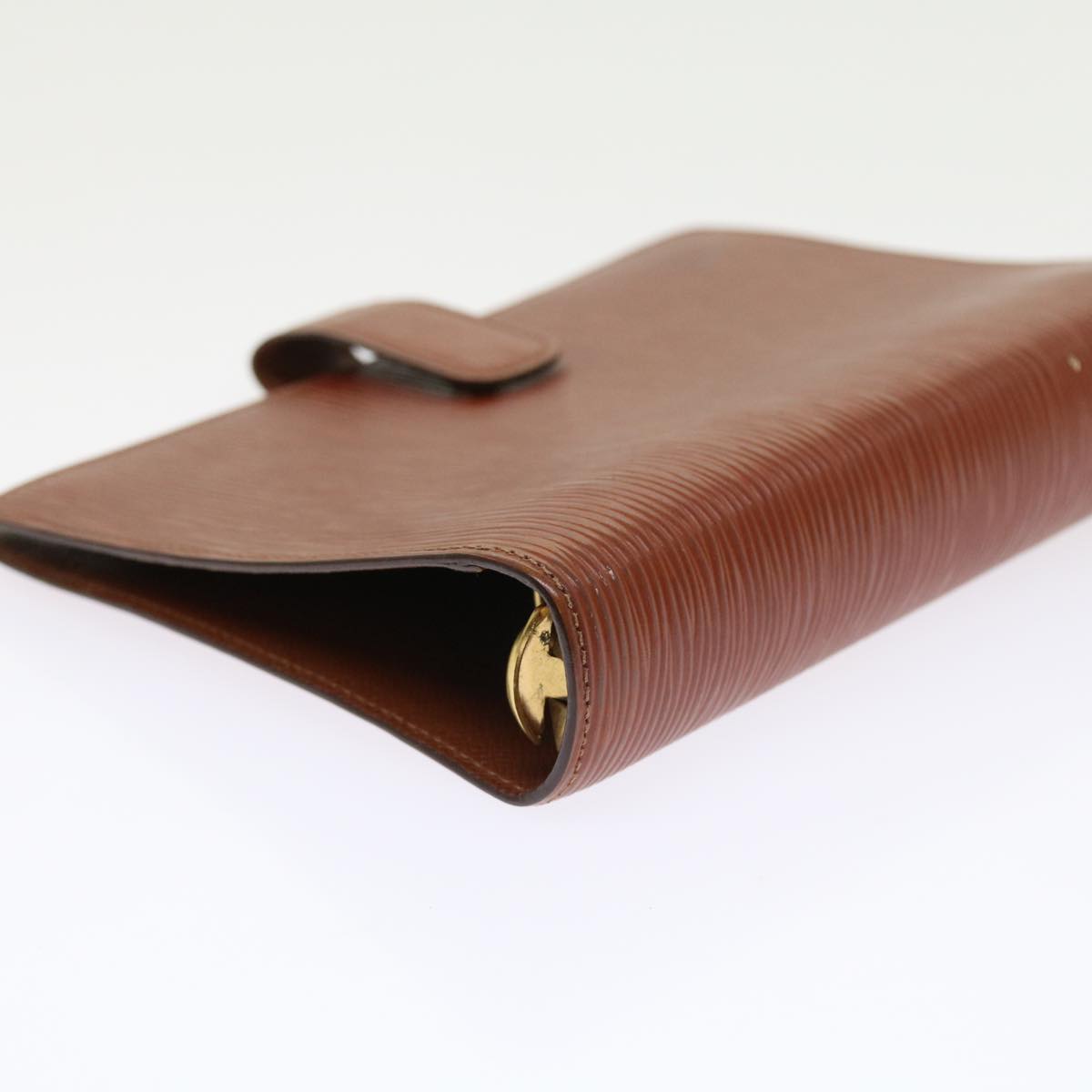 LOUIS VUITTON Epi Agenda MM Day Planner Cover Brown R20043 LV Auth 54212