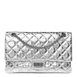 Amelia Striped Calfskin 2.55 Reissue 226 Flap Silver