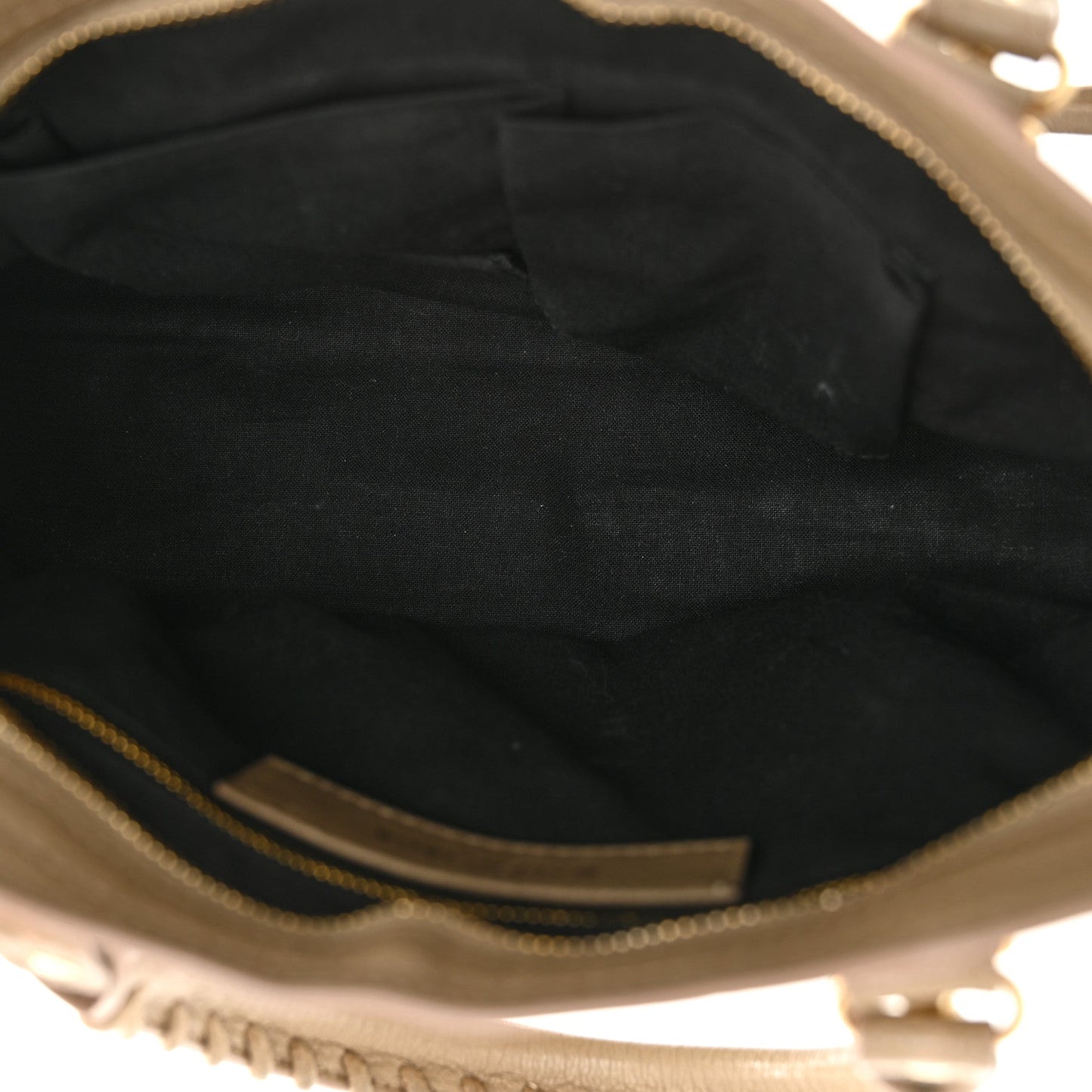 Balenciaga Chevre Gold Metallic Edge Hardware City Beige Latte