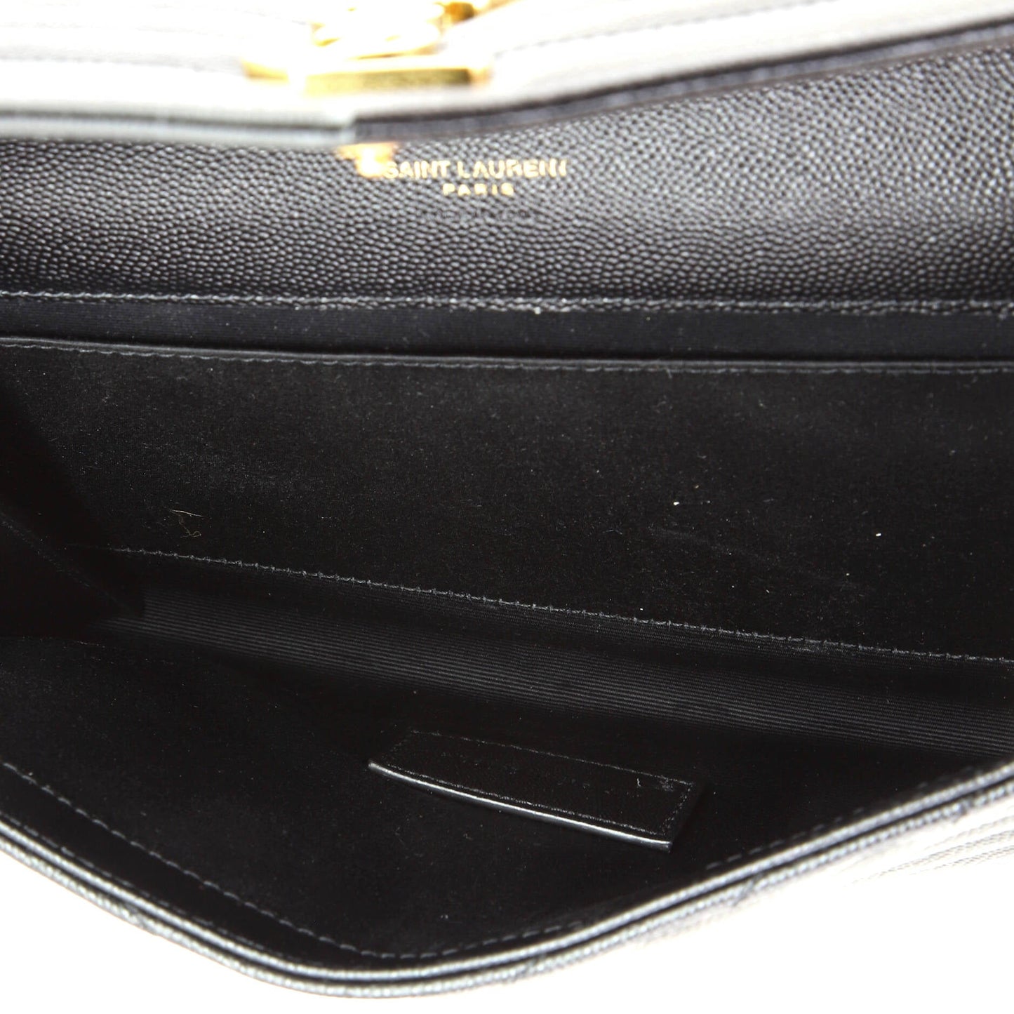 Classic Monogram Envelope Wristlet Clutch Matelasse Chevron Leather