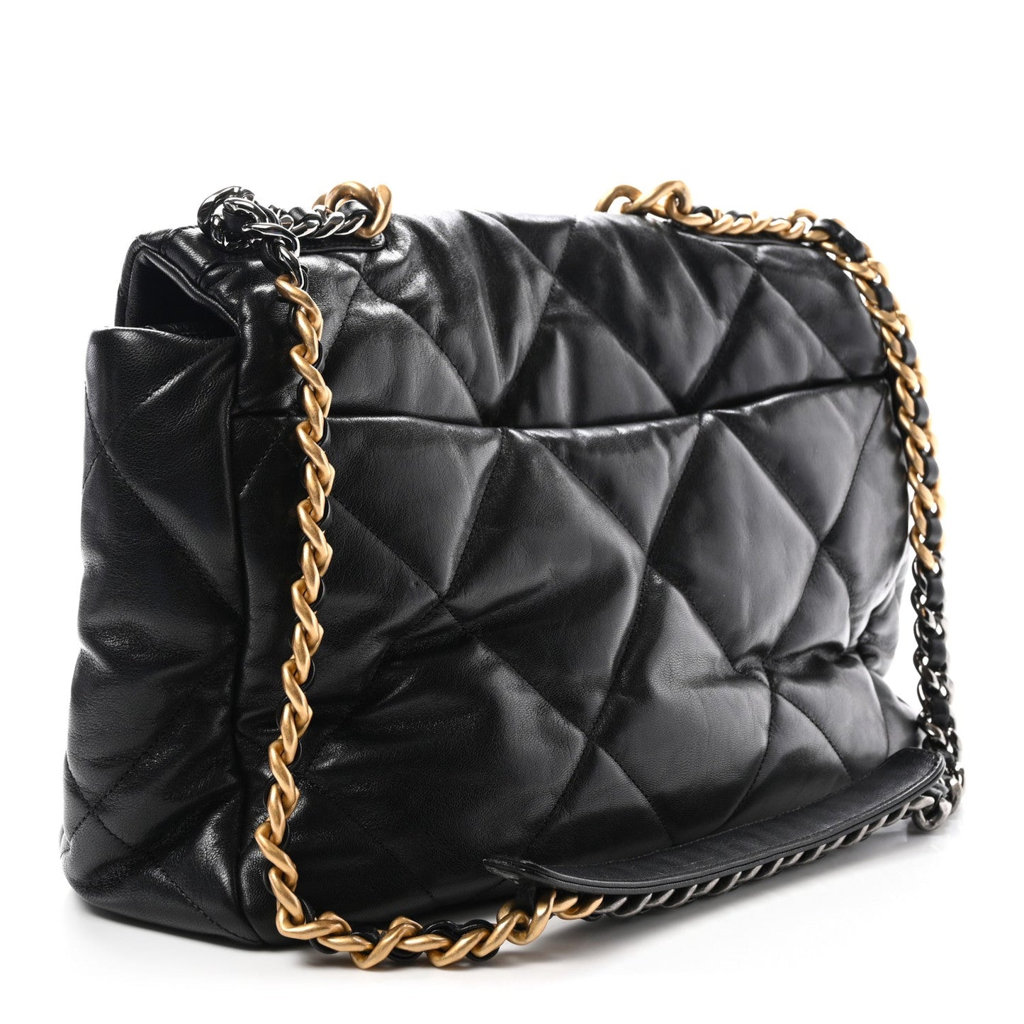 Amelia Lambskin Quilted Maxi 19 Flap Black