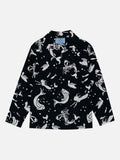 PRADA Black & White Mermaid Print Size US 4 Shirt