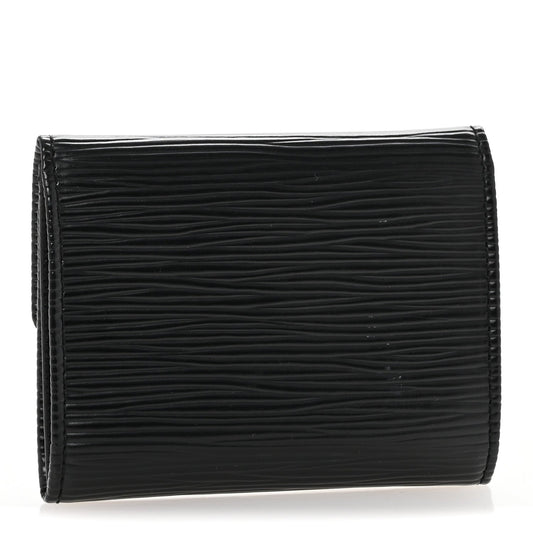Louis Vuitton Epi Porte-Monnaie Simple Coin Purse Black