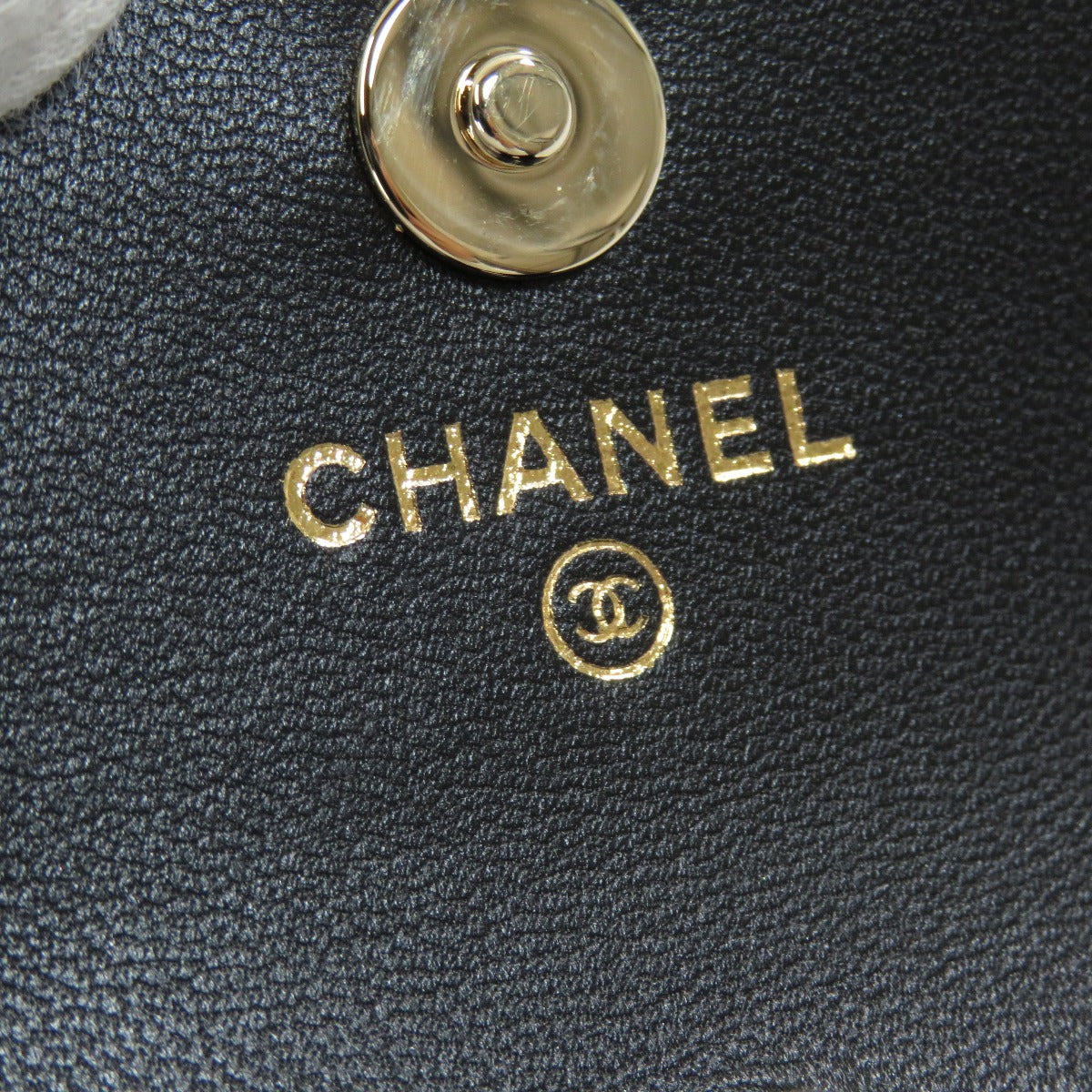 Chanel Airpods Case Silver Metal Fittings Accessory Calf