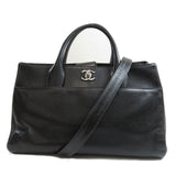 Chanel Coco Mark 2way Silver Metal Fittings Tote Bag