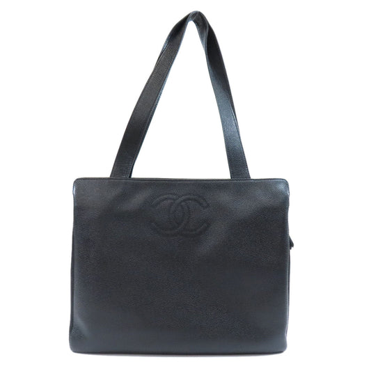 Chanel Cocomark Tote Bag Black Caviar Skin