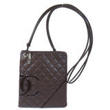 Chanel Cambon Line Coco Mark Silver Hardware Shoulder Bag Lambskin