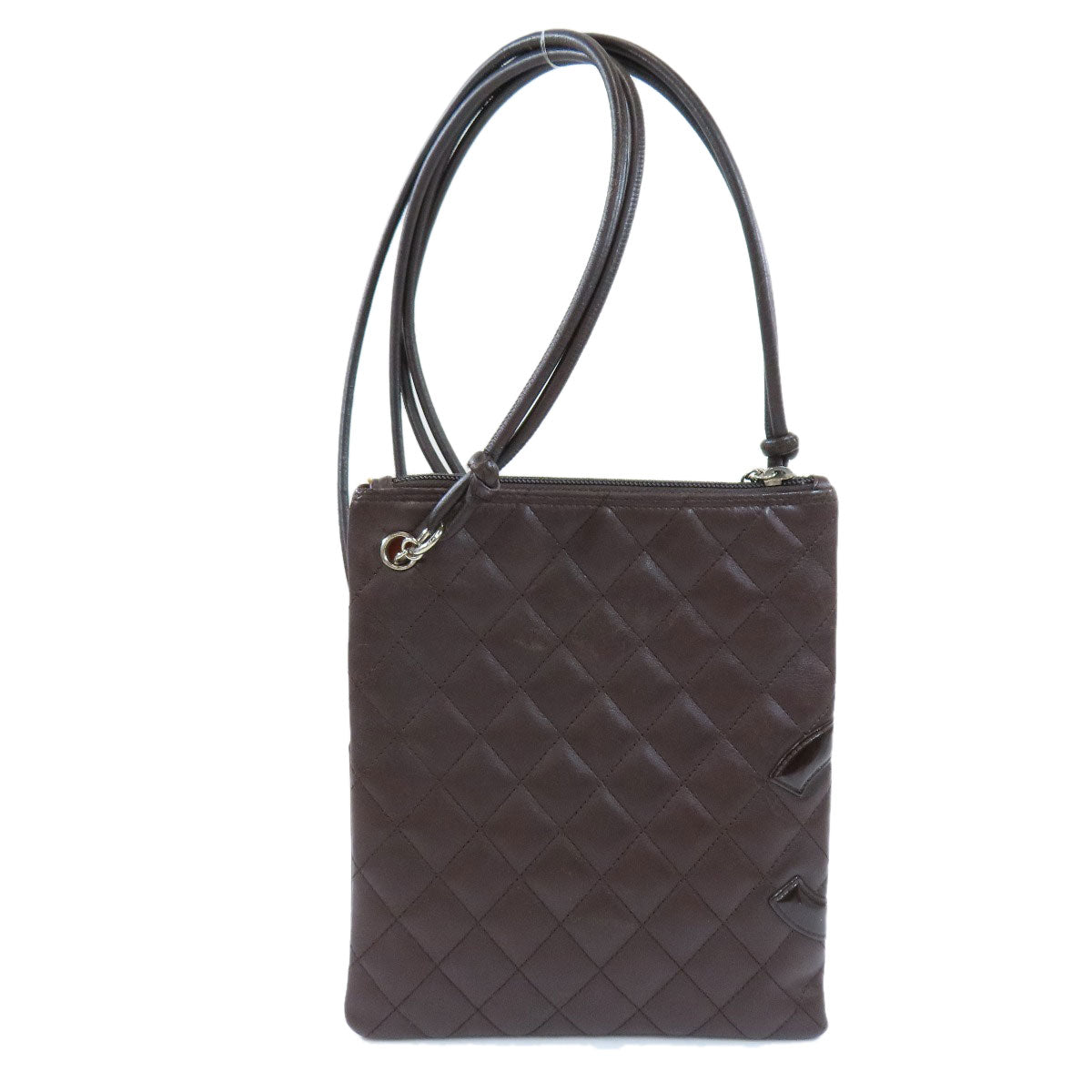Chanel Cambon Line Coco Mark Silver Hardware Shoulder Bag Lambskin