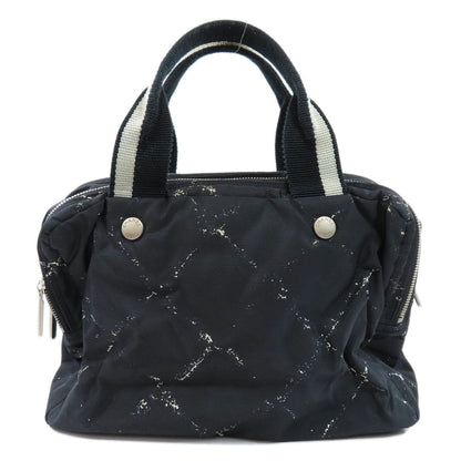 Chanel Travel Line Handbag Nylon Material Black