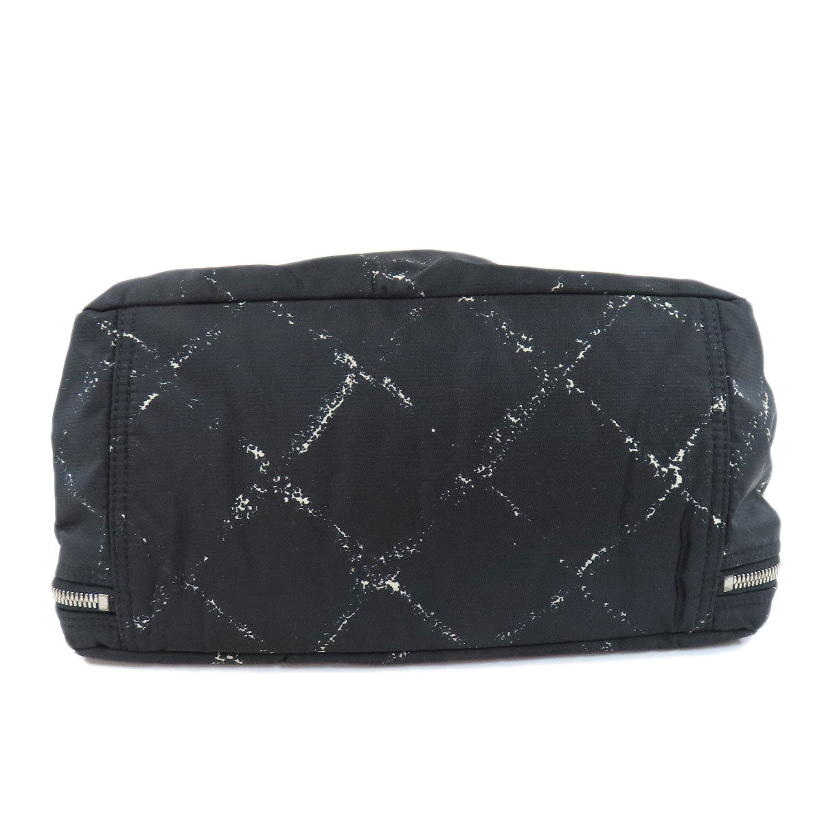 Chanel Travel Line Handbag Nylon Material Black