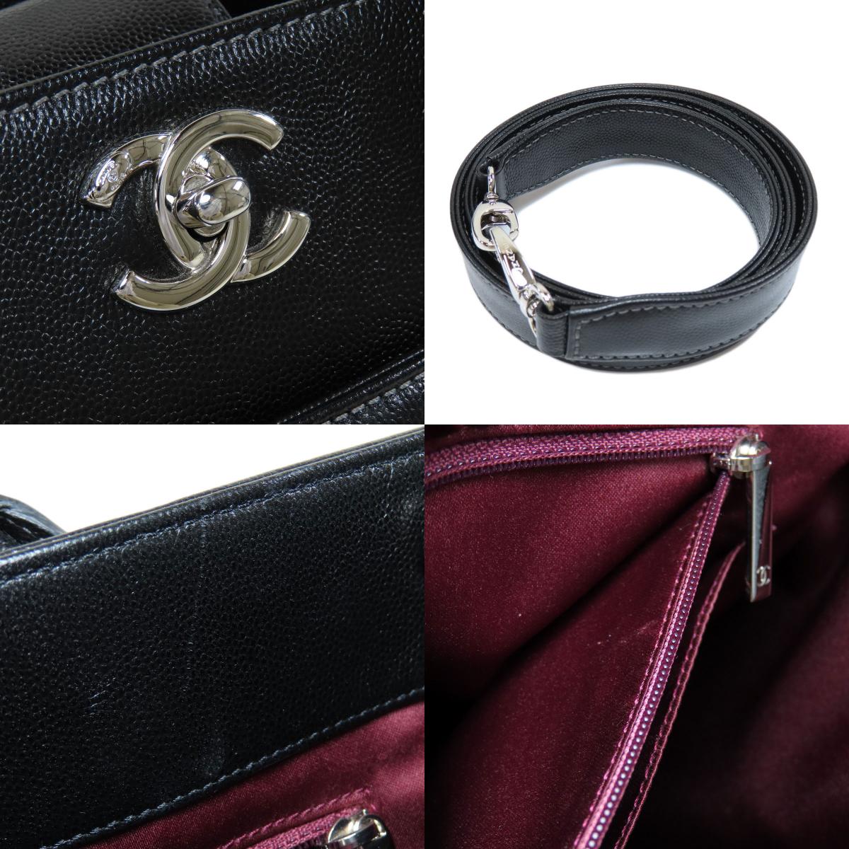 Chanel Coco Mark Silver Metal Fittings 2way Handbag