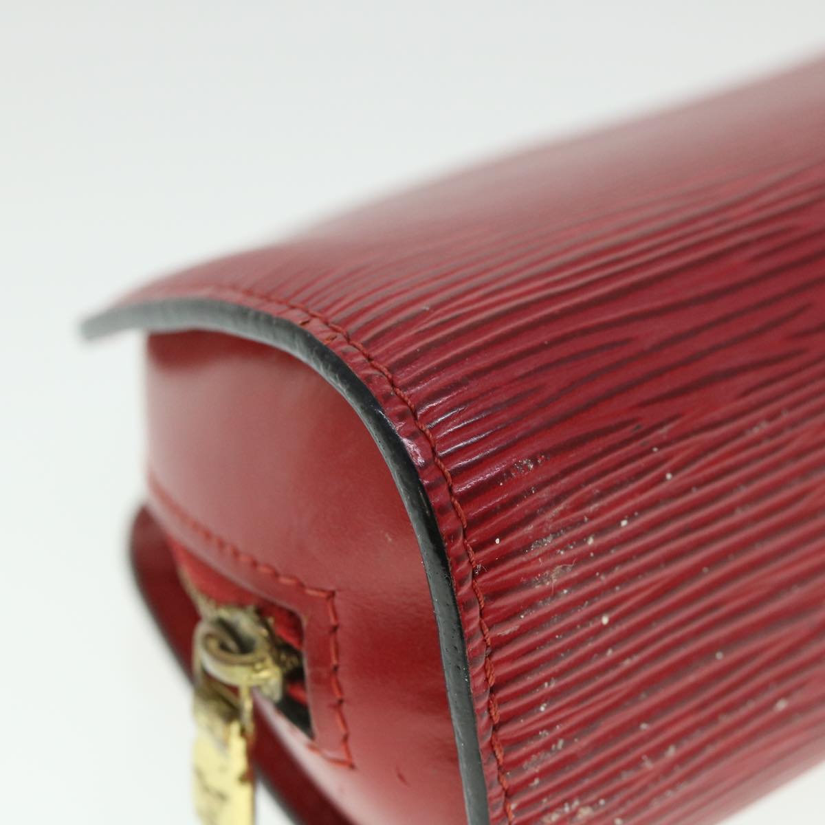 LOUIS VUITTON Epi Dauphine PM Pouch Red M48447 LV Auth 55457