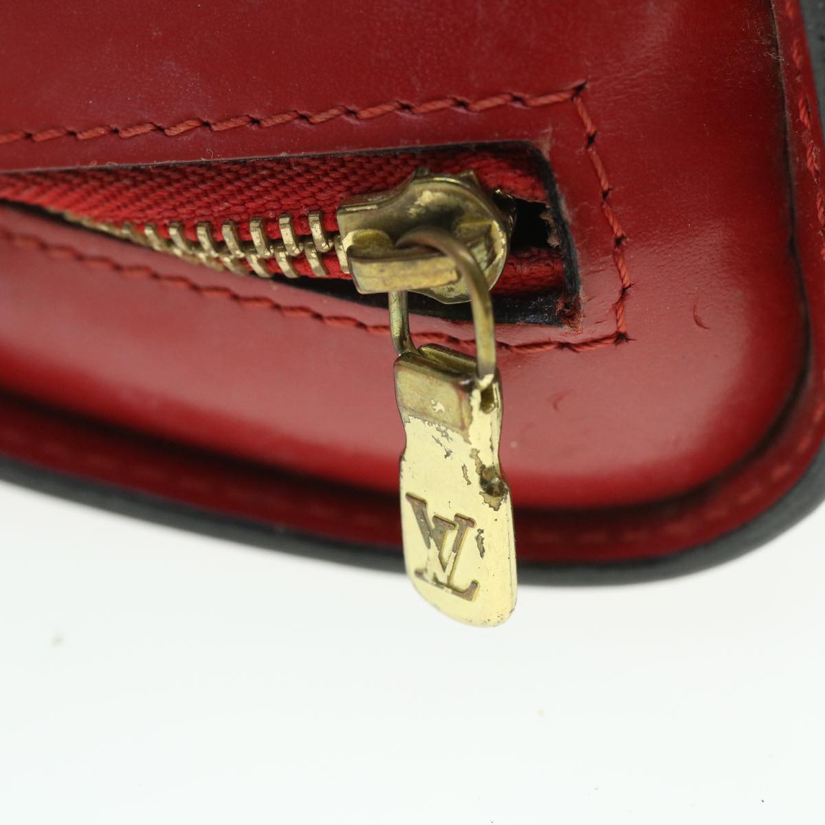 LOUIS VUITTON Epi Dauphine PM Pouch Red M48447 LV Auth 55457