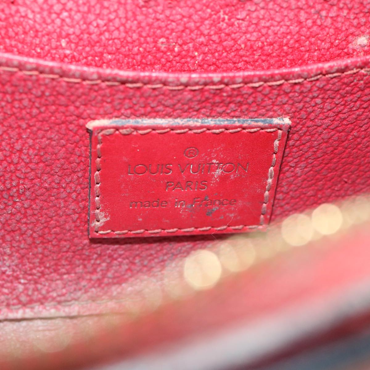 LOUIS VUITTON Epi Dauphine PM Pouch Red M48447 LV Auth 55457