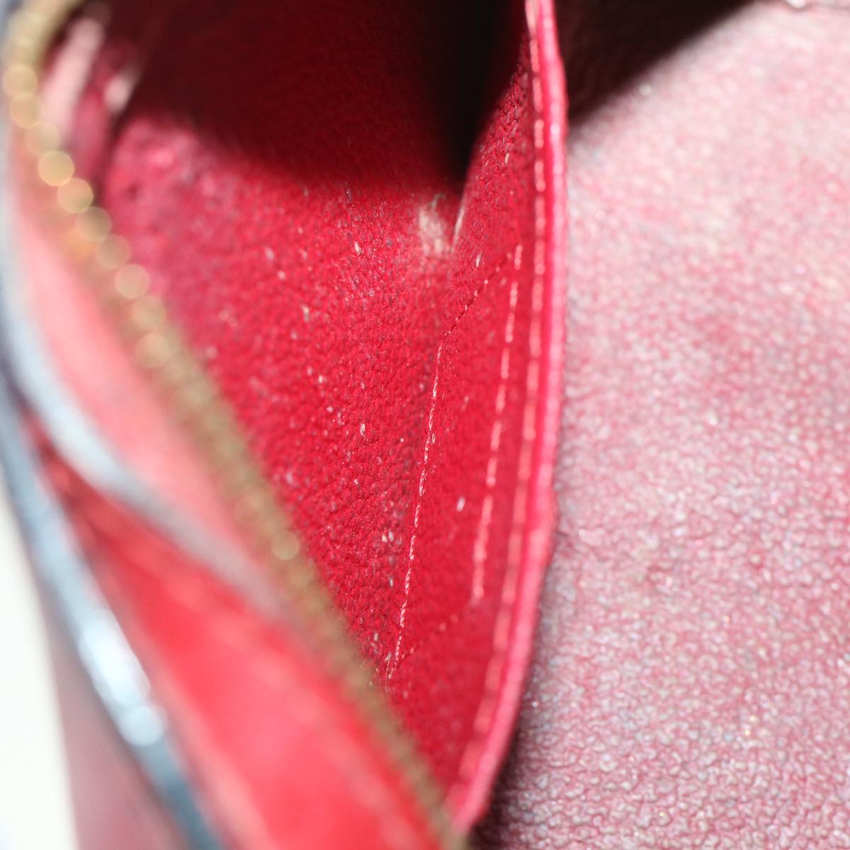 LOUIS VUITTON Epi Dauphine PM Pouch Red M48447 LV Auth 55457