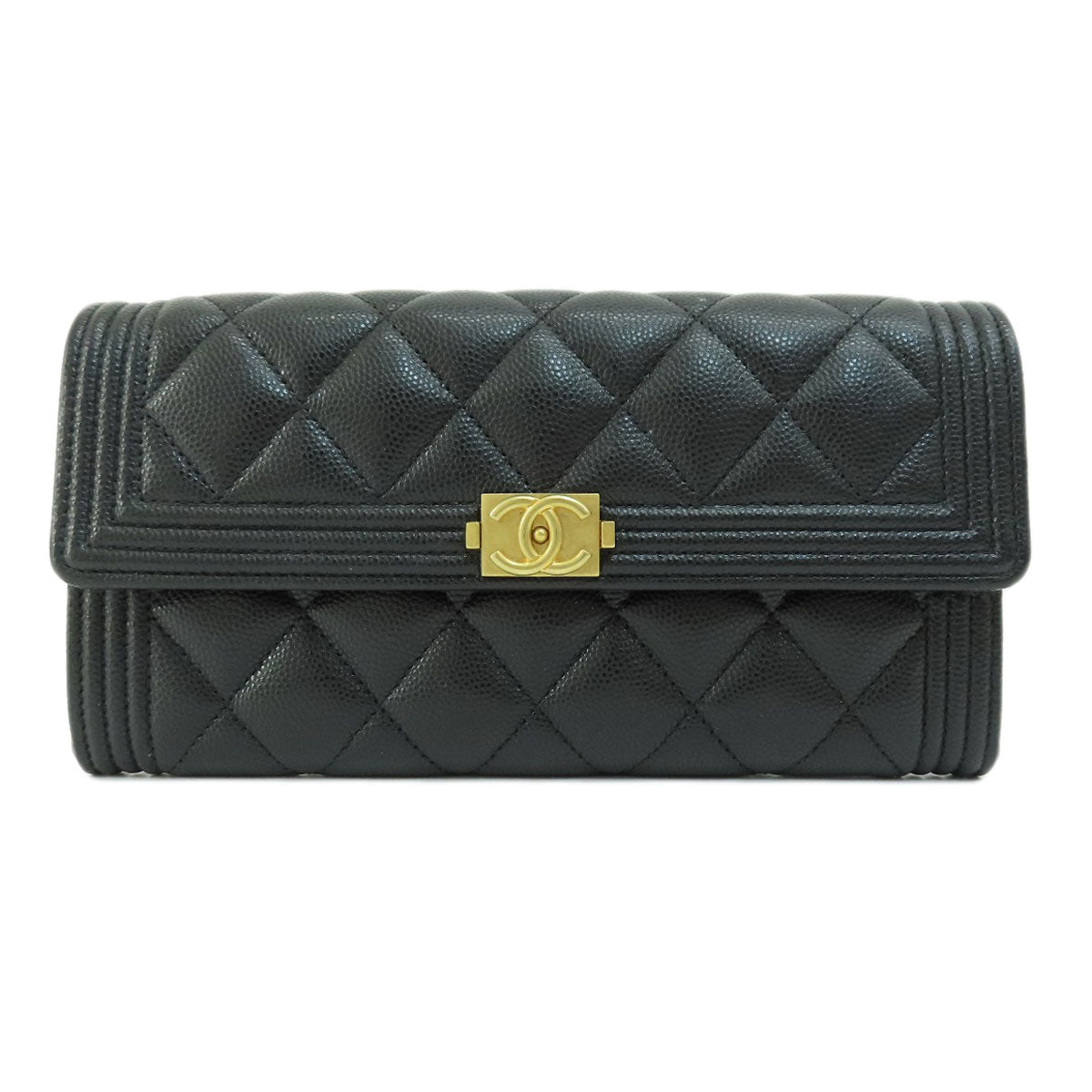 Chanel Matelasse Gold Metal Fittings Long Wallet