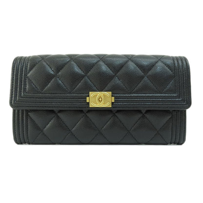 Chanel Matelasse Gold Metal Fittings Long Wallet