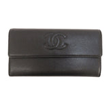 Chanel Cocomark Long Wallet Coin Purse Caviar Skin Black
