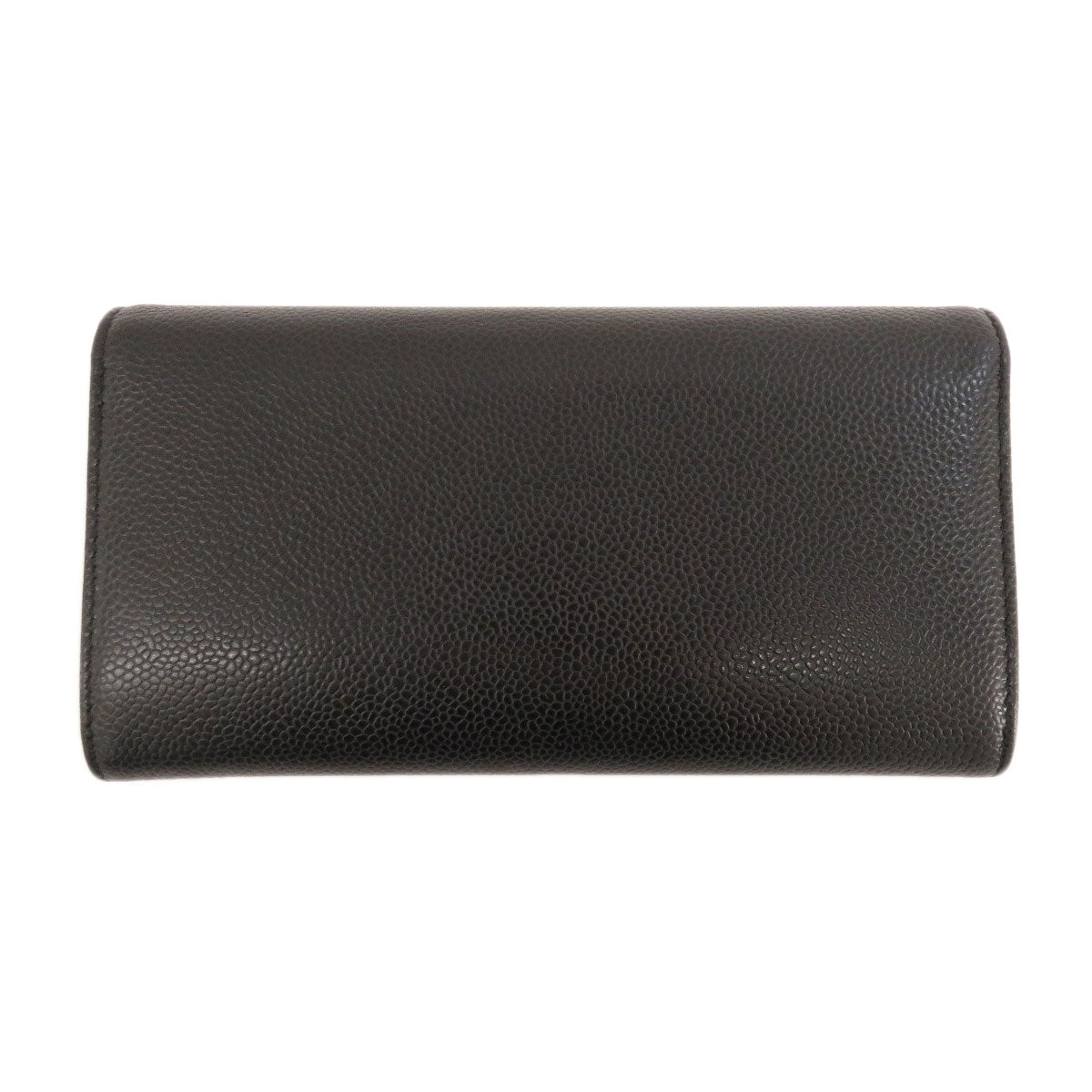 Chanel Cocomark Long Wallet Coin Purse Caviar Skin Black
