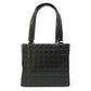Chanel Chocolate Bar Gold Metal Fittings Handbag Leather Black
