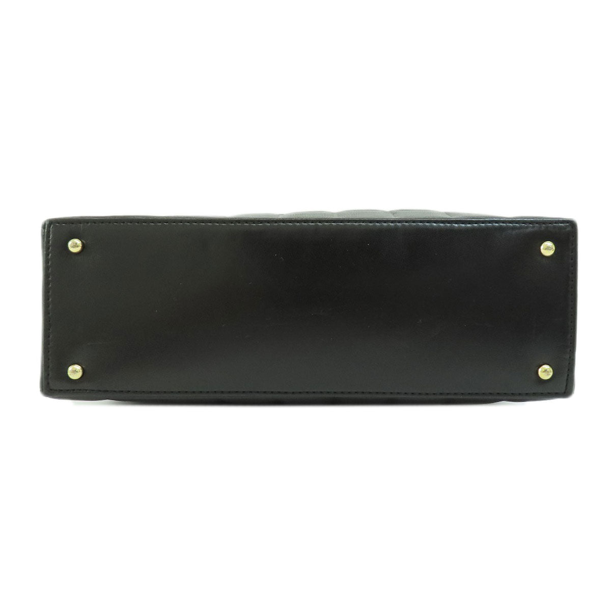 Chanel Chocolate Bar Gold Metal Fittings Handbag Leather Black