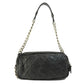 Chanel Matelasse Silver Hardware Handbag Lambskin Black