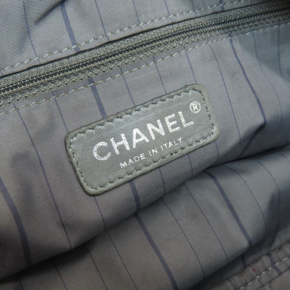 Chanel Matelasse Silver Hardware Handbag Lambskin Black